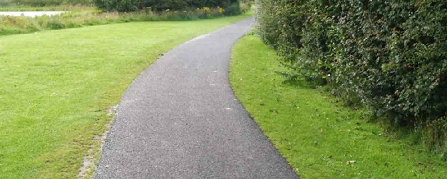 A footpath resurfaced across an open green — Path Resurfacing in Broadstairs by Meads Resurfacing