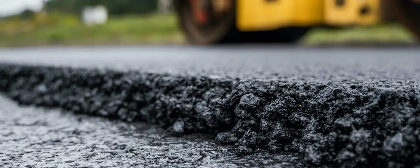 Loose asphalt ahead of the roller — Road Resurfacing in Lambeth by Meads Resurfacing